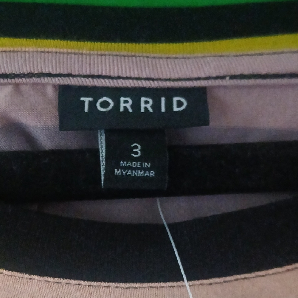 Torrid Multicolor Striped Top - Picture 6 of 8